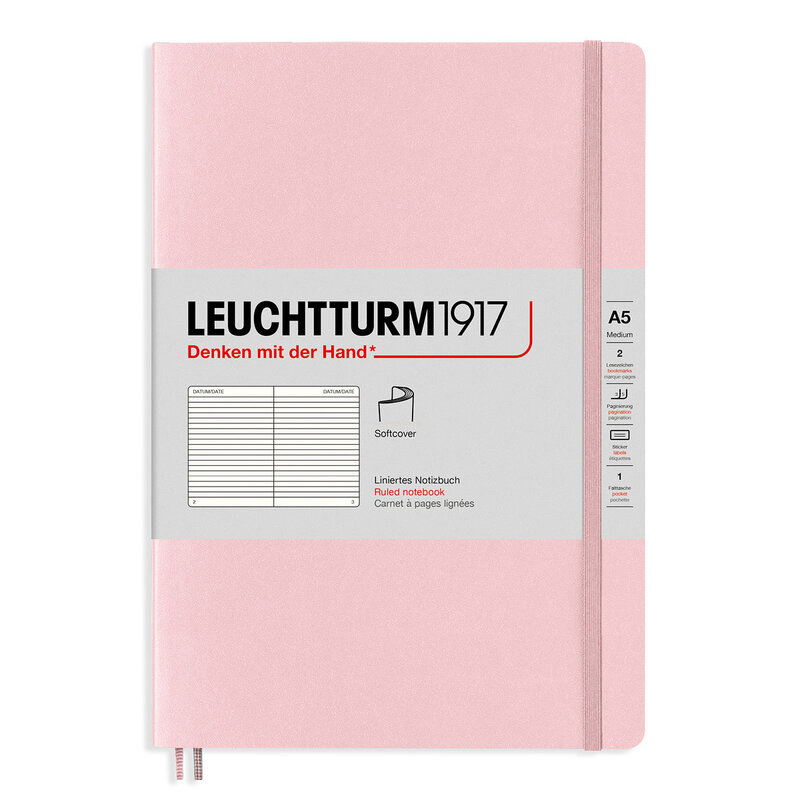 Anteckningsbok Leuchtturm1917 A5 Soft Linjerad Powder