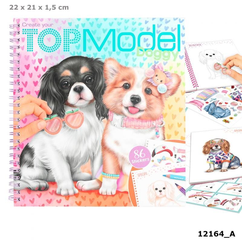 TOPModel Doggy Målarbok