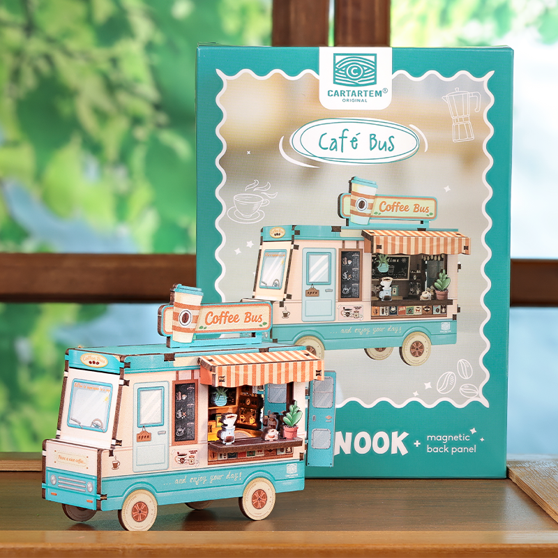Mini Book Nook: Cafe Bus