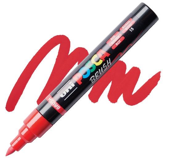 Posca Marker Brush PC-5BR 40 Röd