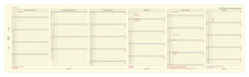 Filofax Pocket Refill 2026 Årsplan. Språk svensk/dansk/norsk