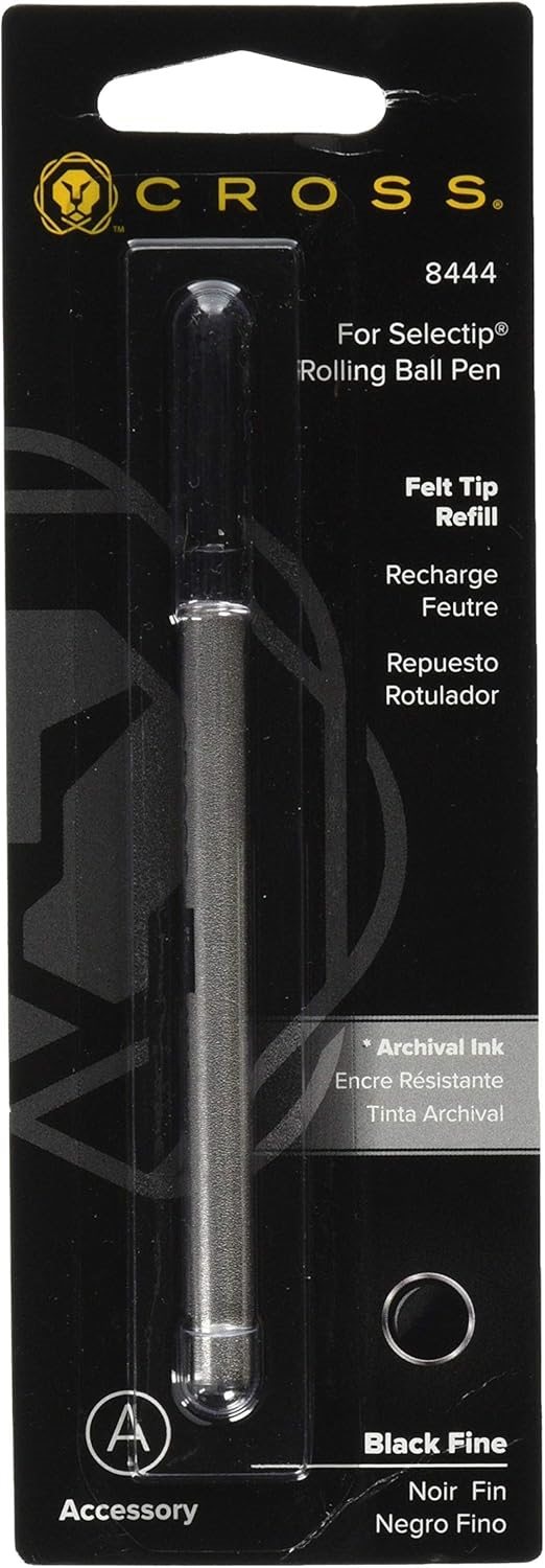 Cross Rollerball refill svart patron, Fine
