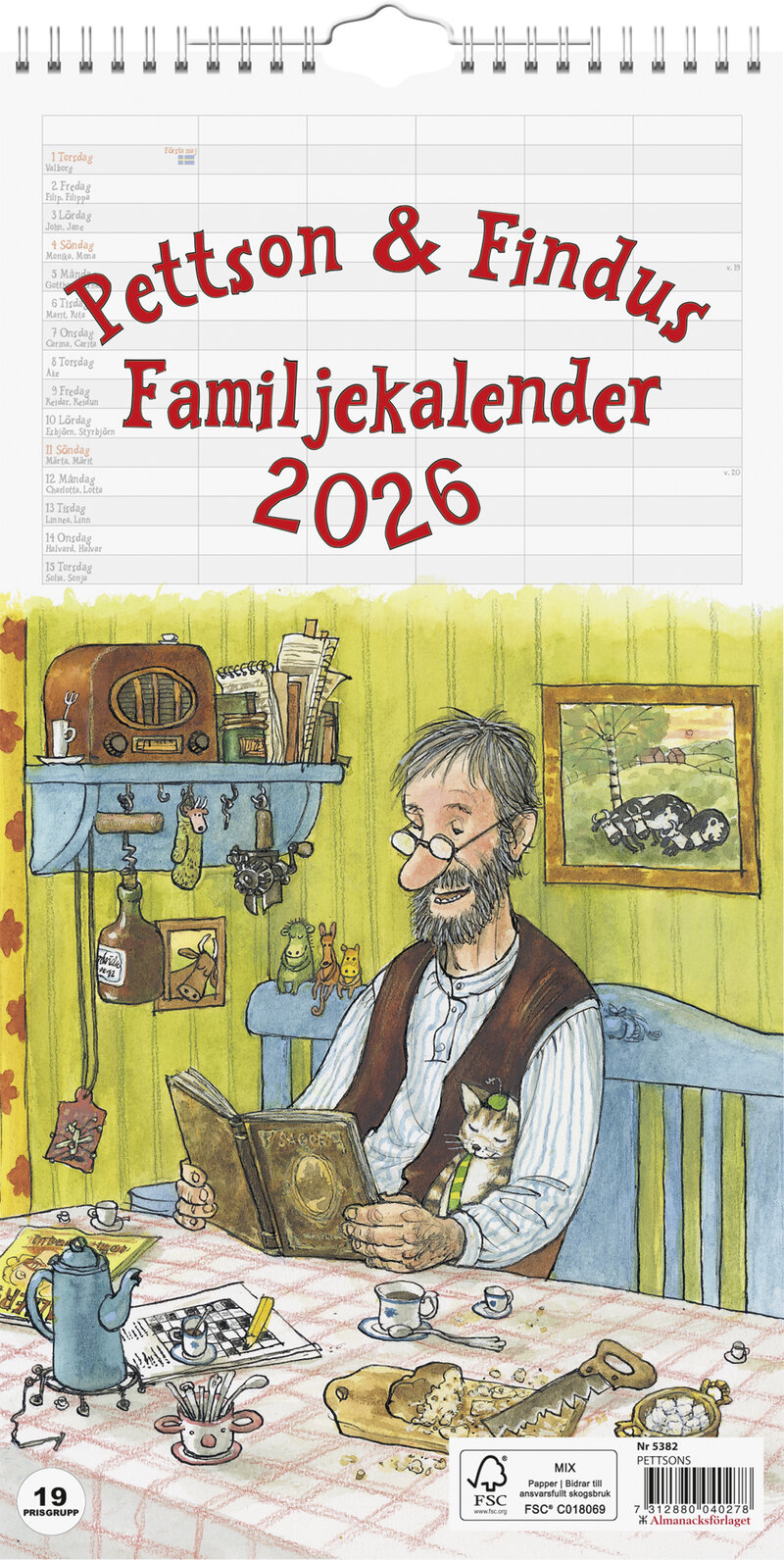 Pettson och Findus Familjekalender FSC