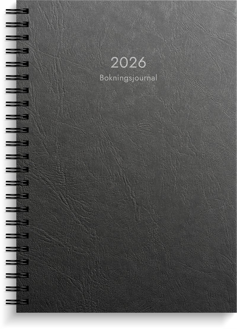 Kalender 2026 Bokningsjournalen svart kartong