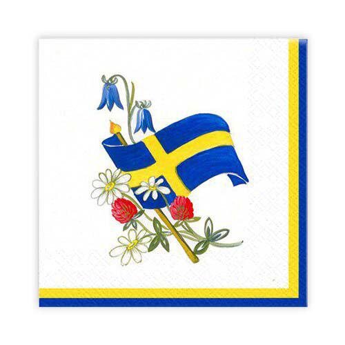 Kaffeservett 20p Sverigemotiv