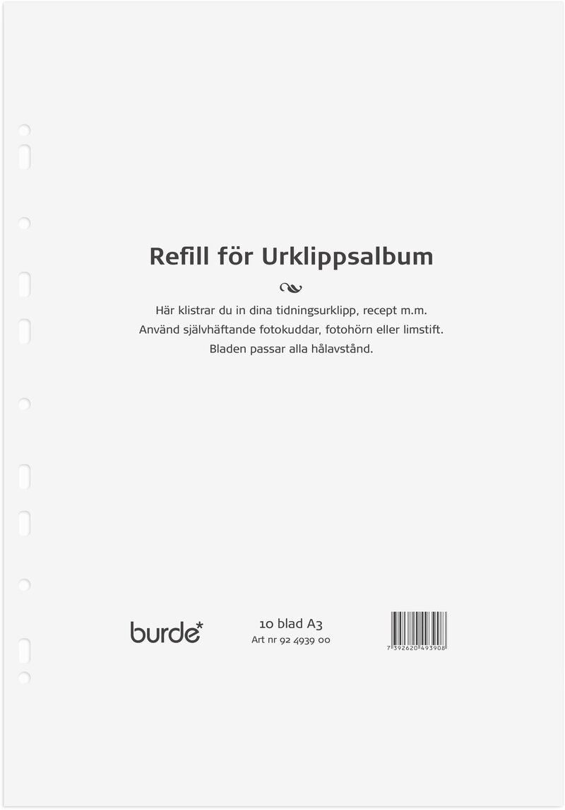 Urklippsalbum refill A3