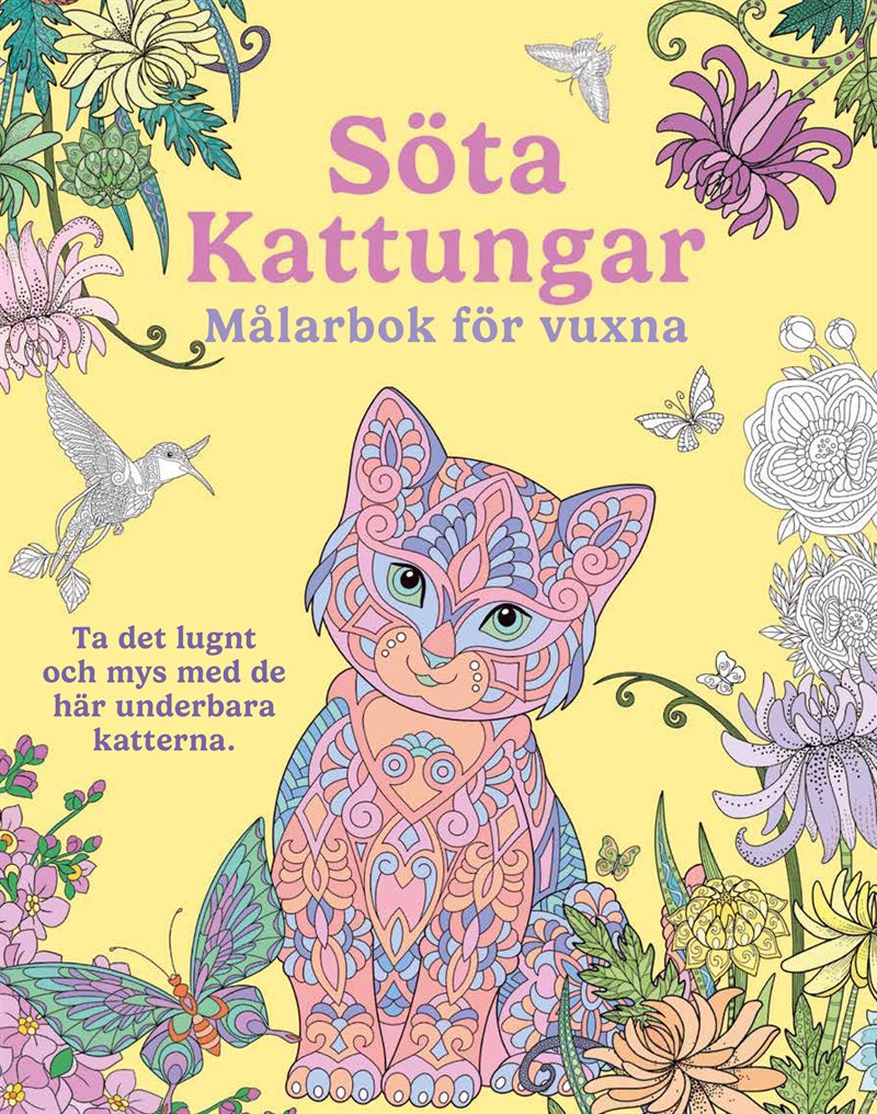 Söta kattungar - En målarbok för vuxna