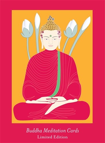 Buddha four lotuses cards