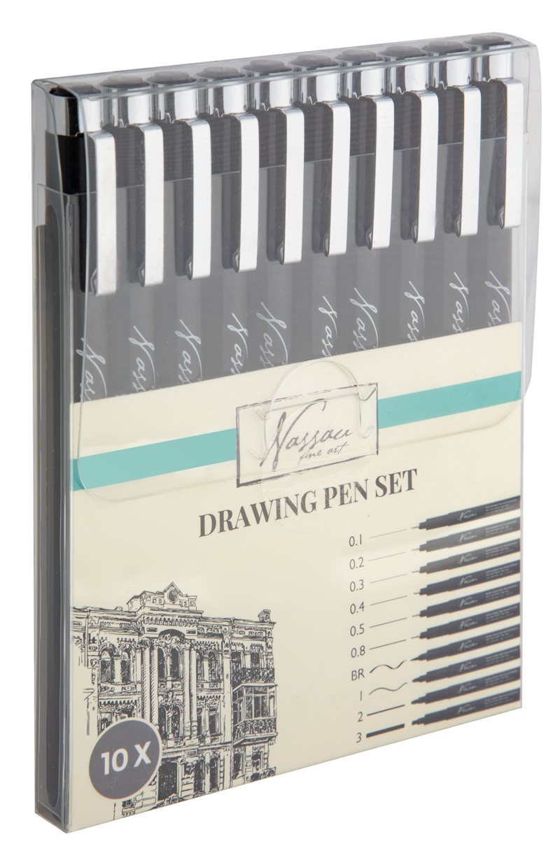 Fineliners pennset : 10 st
