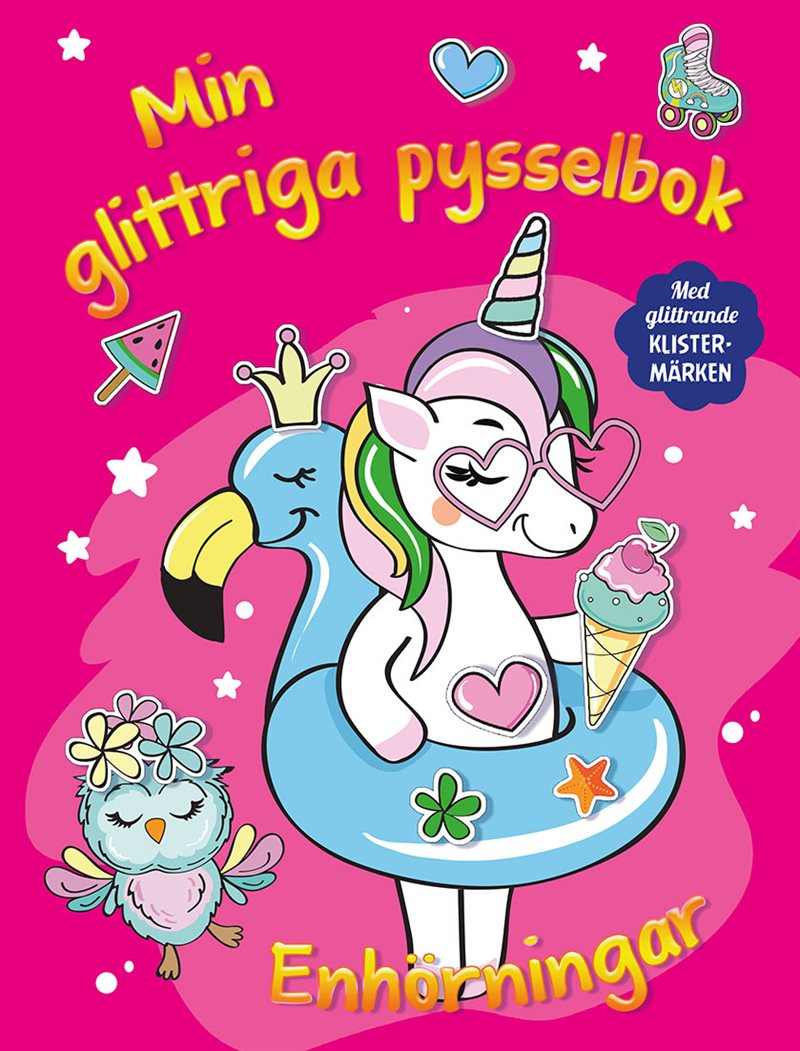 Min glittriga pysselbok. Enhörningar