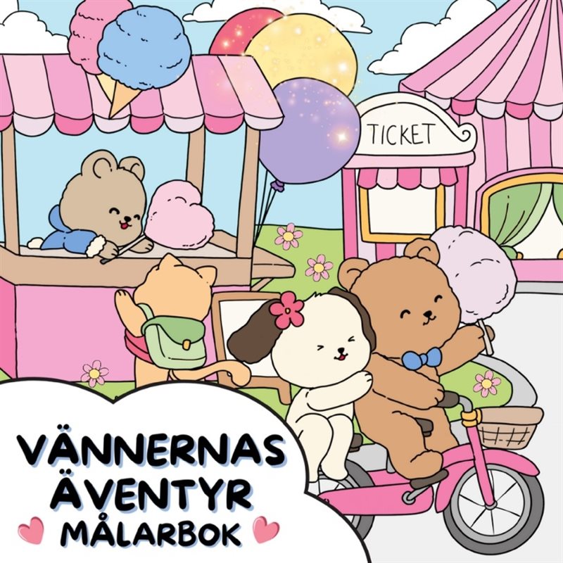 Vännernas äventyr målarbok. Cozy Målarbok