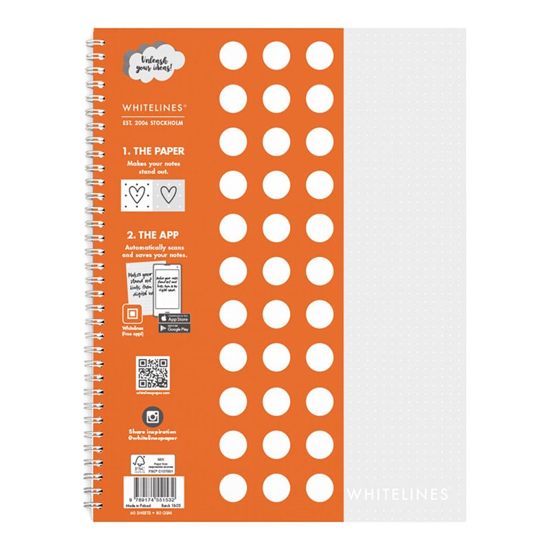 Whitelines Link Kollegieblock A4 Dotted