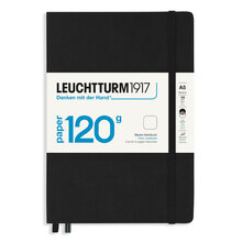 Anteckningsbok Leuchtturm1917 A5 120g Olinjerad Black