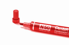 Märkpenna perm. PENTEL N50 rund röd