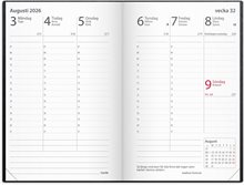 Kalender 2026 Prestige svart skinn