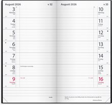 Kalender 2026 Plano svart plast