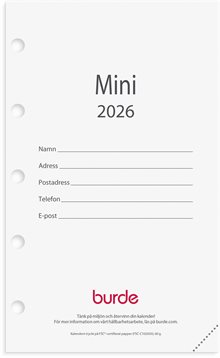 Kalender 2026 Mini kalendersats