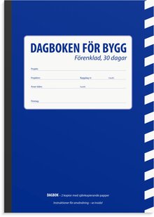 Dagboken för bygg - förenklad 30 dag